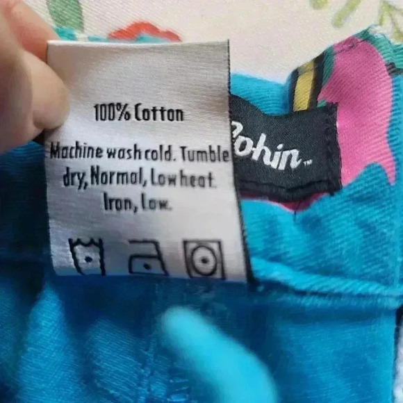 Pink Dolphin Blue Sailboat Cotton Shorts Men's Size 36 - Picture 8 of 9